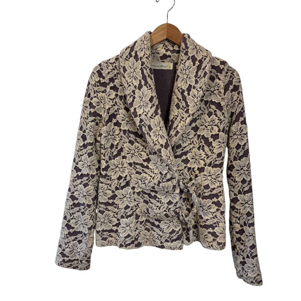 Anthropologie Charlie and Robin Y2K Lace Blazer Jacket